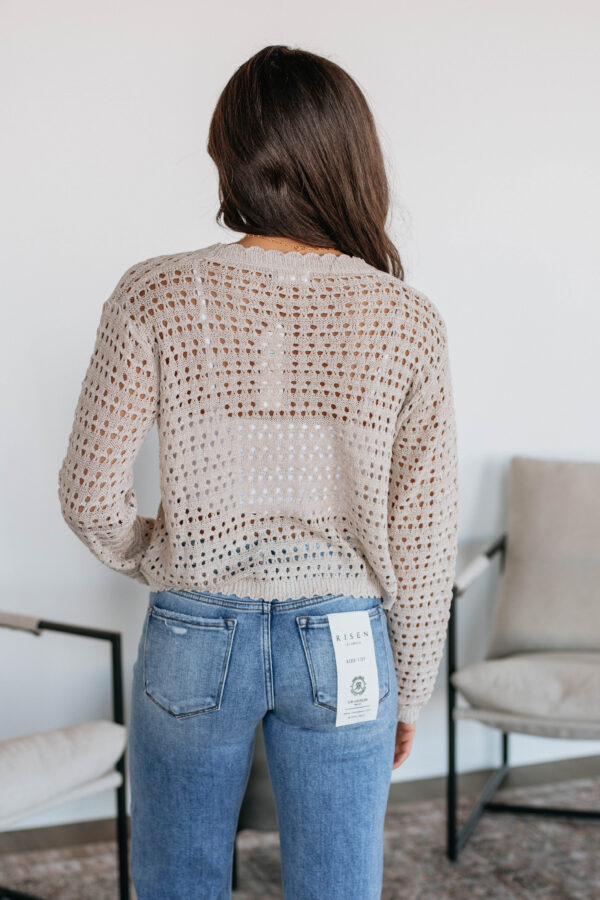 Addie Knit Sweater - Oatmeal - Image 5