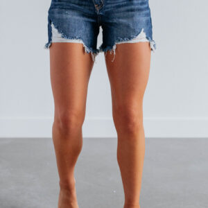 Aliyah Risen Shorts - Dark Wash