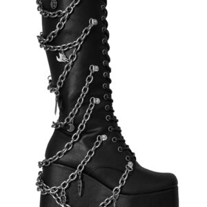 CAMP MIRACLE Goth Black Platform Boots