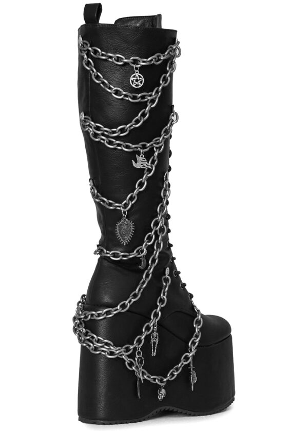 CAMP MIRACLE Goth Black Platform Boots - Image 6