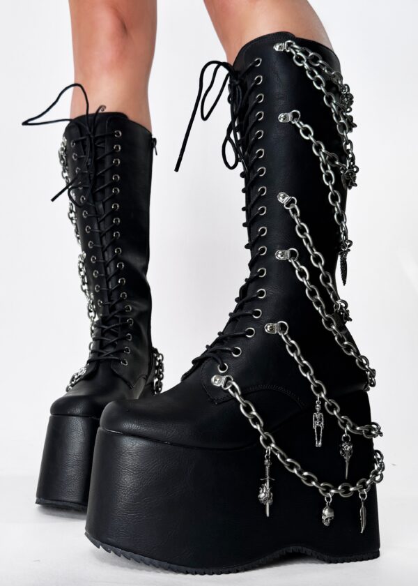 CAMP MIRACLE Goth Black Platform Boots - Image 2
