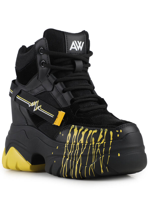 DATE 01 Electric Pulse Black Platform Sneakers - Image 5