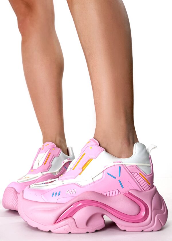 JUPITER 03 Pink Nova Pink Platform Sneakers - Image 2