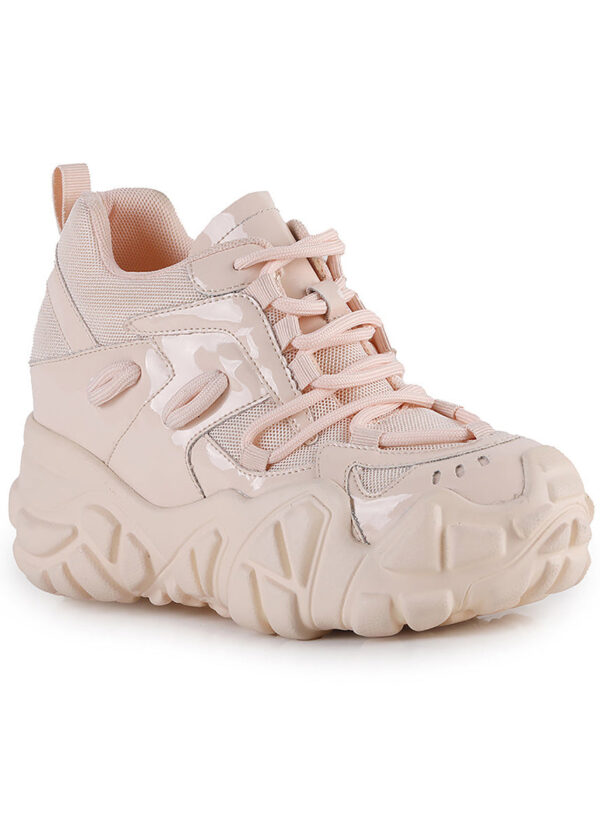 PERSIMMON 01 Neutral Vibes Nude Platform Sneakers - Image 5