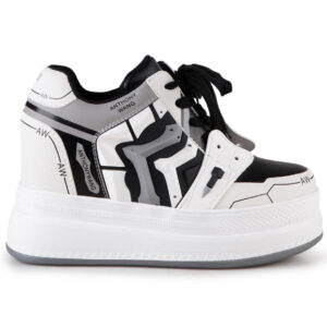 QUINCE 02 Cyber Storm White Platform Sneakers