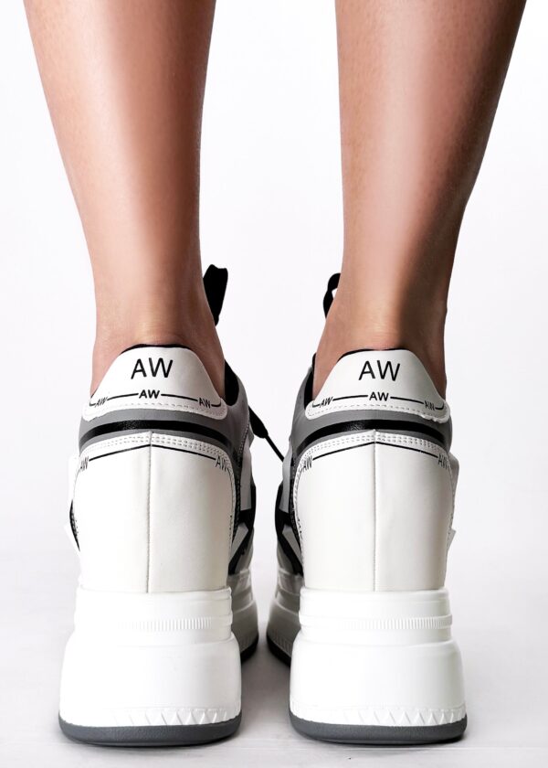 QUINCE 02 Cyber Storm White Platform Sneakers - Image 4