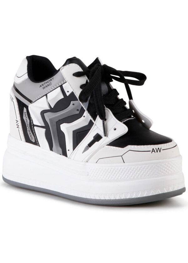 QUINCE 02 Cyber Storm White Platform Sneakers - Image 5