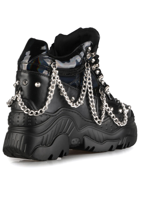 SPACE CANDY Interstellar Black Hologram Platform Sneaker - Image 3
