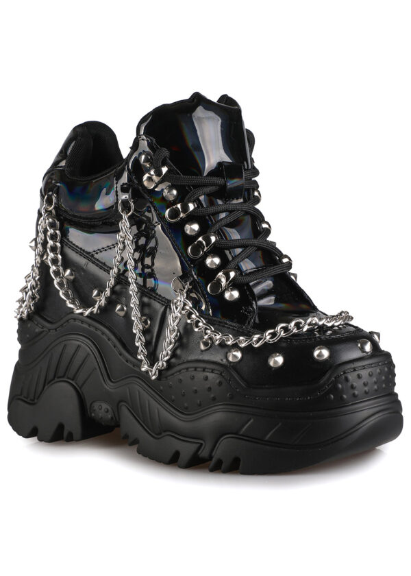 SPACE CANDY Interstellar Black Hologram Platform Sneaker - Image 2