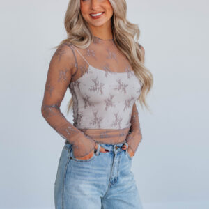 Asa Lace Top - Smoke