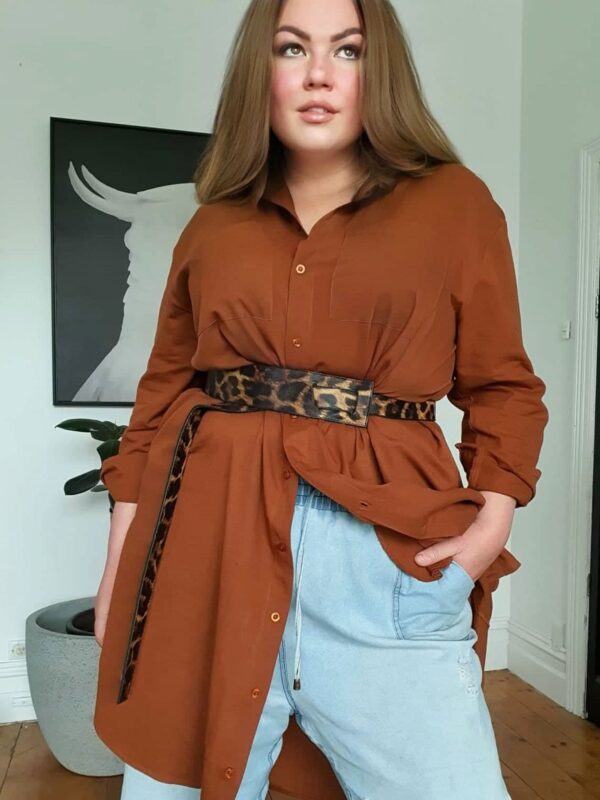 Boyfriend Shirt Dress // Cinnamon - Image 6