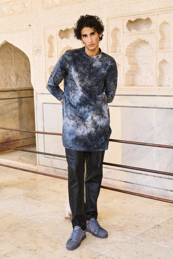Tie Dye Jacquard Long Shirt