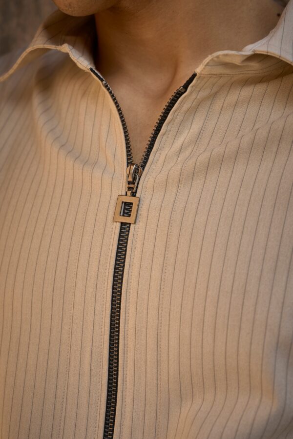 Pinstripe Zip Shirt