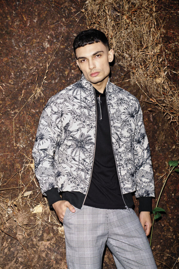 Jungle Jacquard Bomber