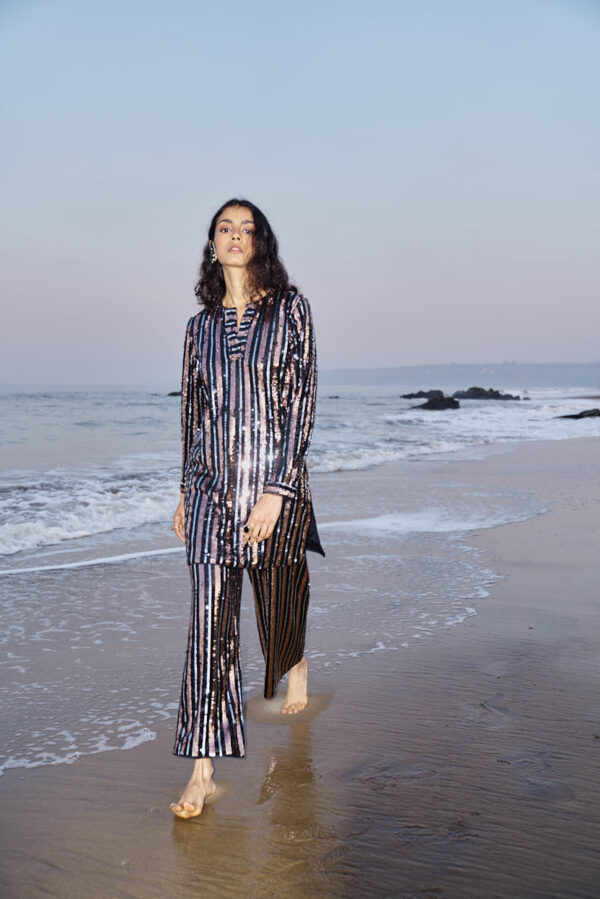 Sequin Stripe Pant