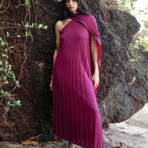Draped Pleated Dress