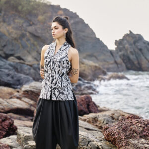Black Cowl Pants