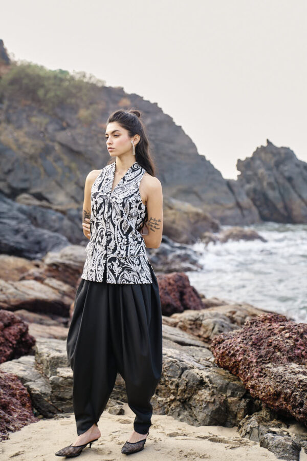 Black Cowl Pants - Image 12
