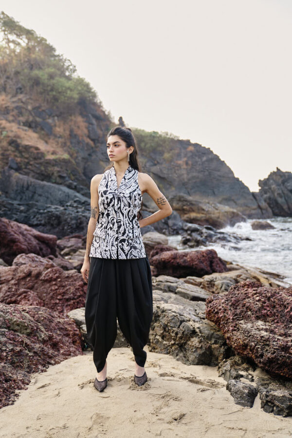 Black Cowl Pants - Image 3
