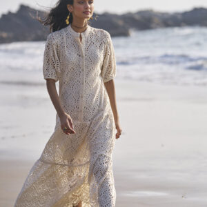 Schiffli Tiered Dress