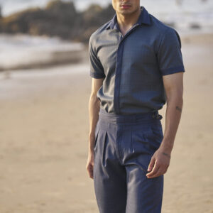 Navy Notch Pant