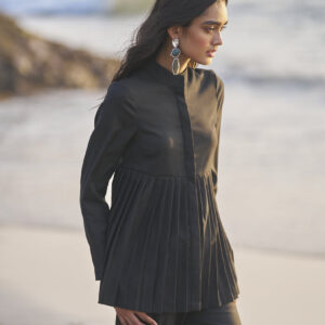 Pleated Peplum Top