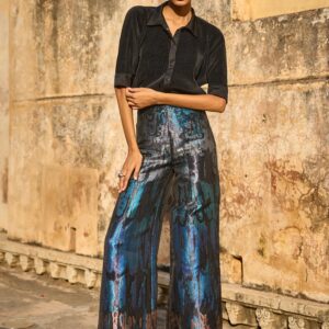 Wide Legged Brocade Pant