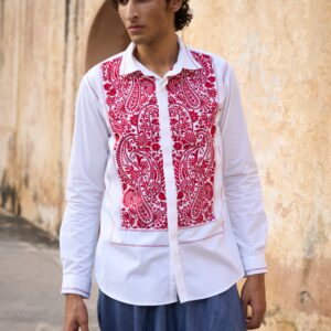 Embroidered Bib Shirt