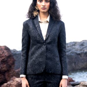 Black Brocade Blazer