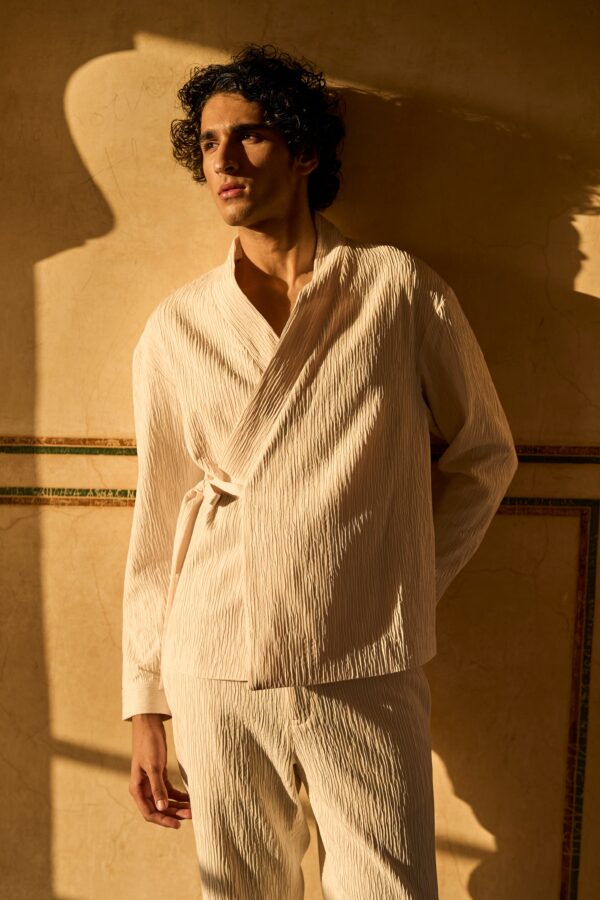 Side Tie Shirt Jacket