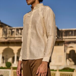 Irregular Pleated Tissue Shirt