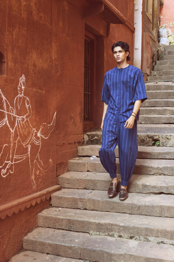 Stripe Box Pleated Pant - Image 7
