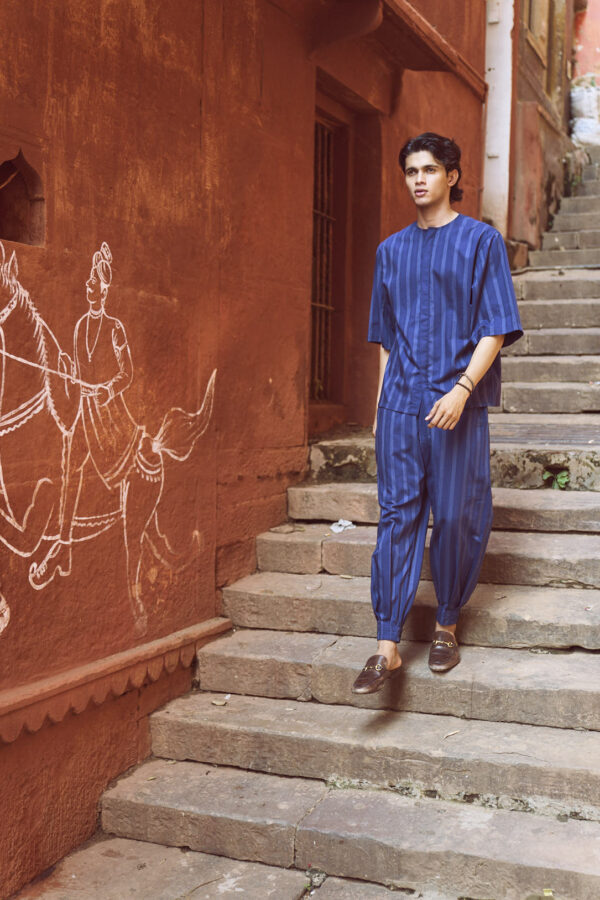 Stripe Box Pleated Pant - Image 4