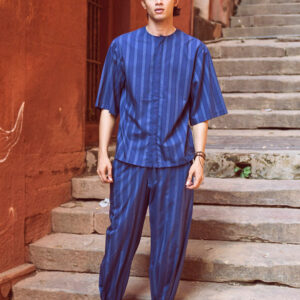 Stripe Box Pleated Pant