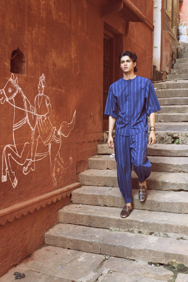 Stripe Box Pleated Pant - Image 5