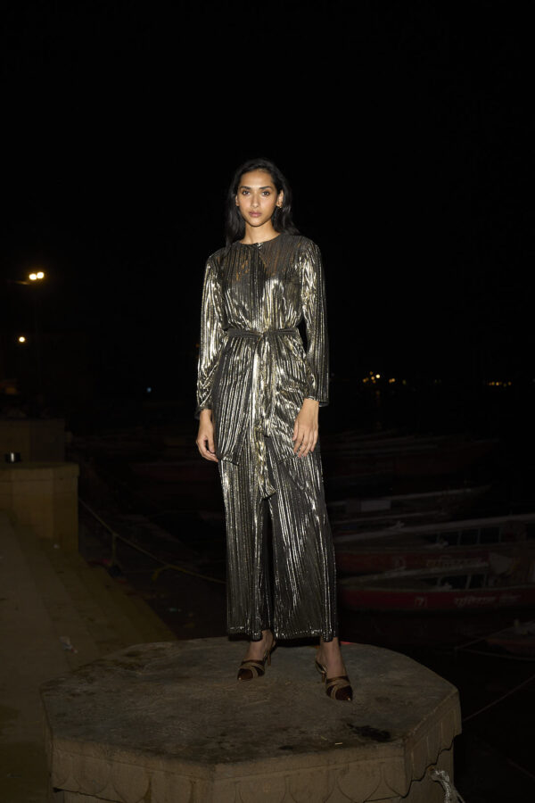 Pleated Lamé Top - Image 6