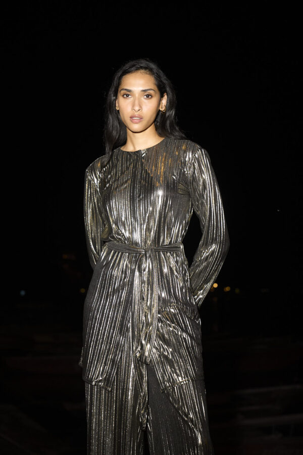 Pleated Lamé Top - Image 7