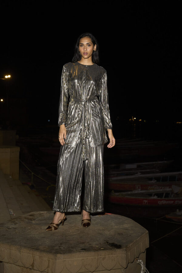 Pleated Lamé Top - Image 10