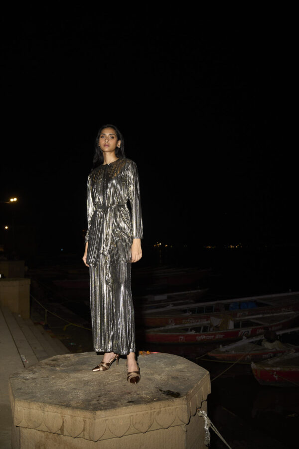 Pleated Lamé Top - Image 11