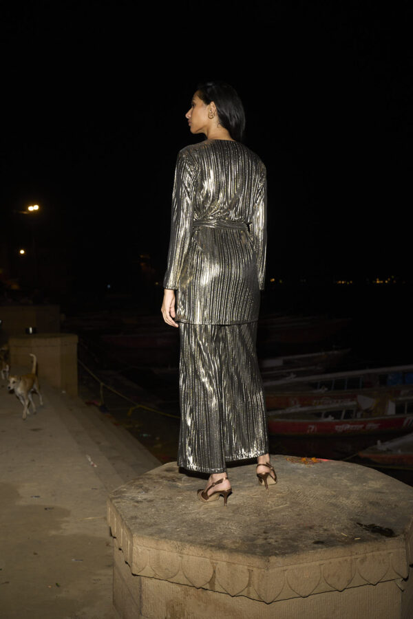 Pleated Lamé Top - Image 17
