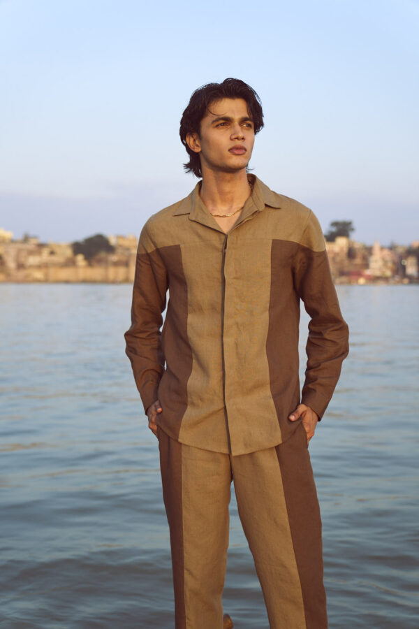 Linen Colour Blocked Set - Image 5