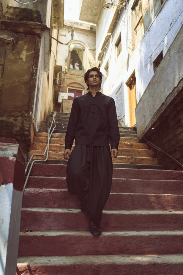Black Cowl Pants - Image 5
