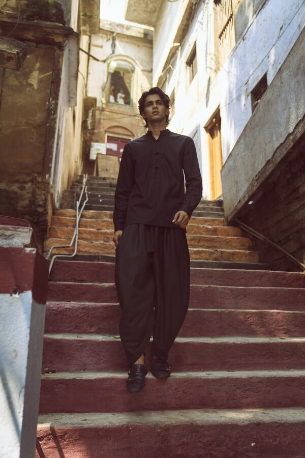 Black Cowl Pants - Image 6