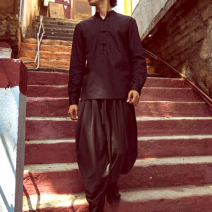 Black Cowl Pants