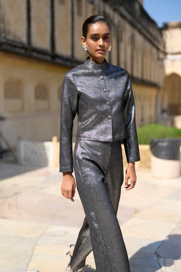 Metallic Structured Top - Image 3