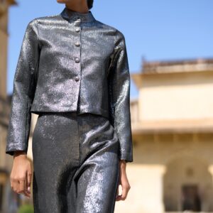 Metallic Structured Top