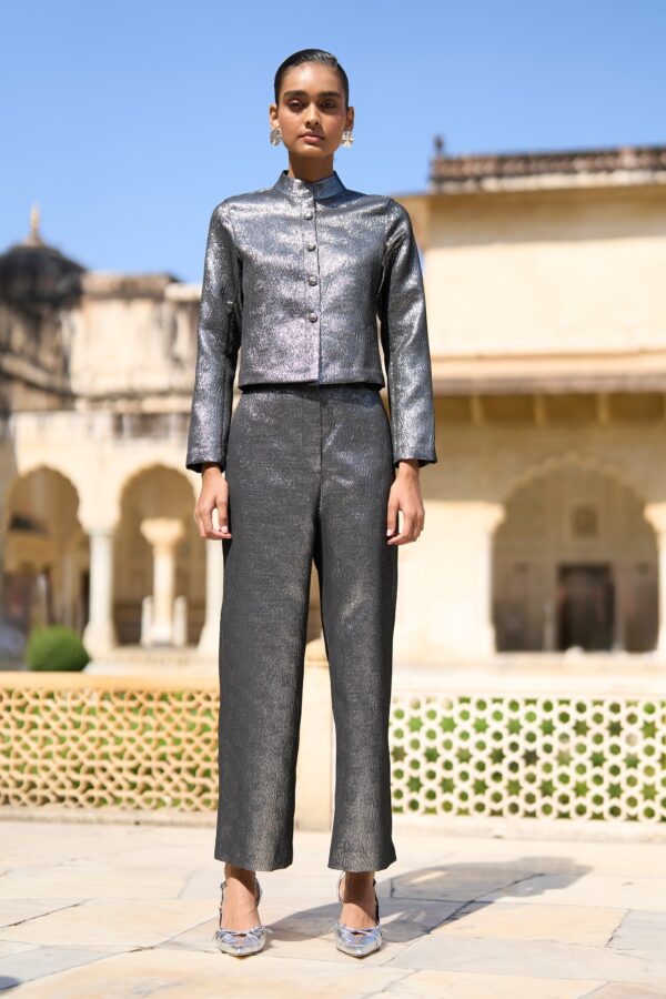 Metallic Structured Top - Image 2