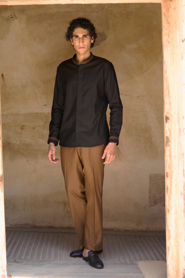 Border Embroidered Bandi, Shirt and Pant - Image 3