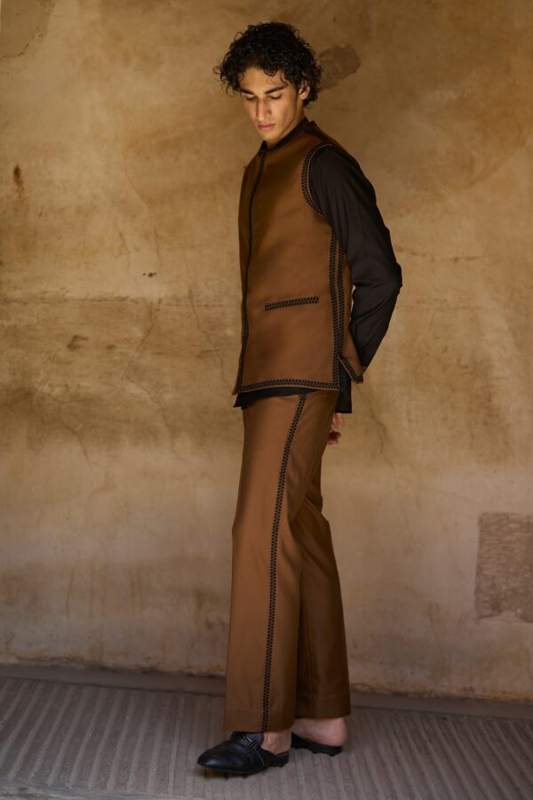 Border Embroidered Bandi, Shirt and Pant - Image 26