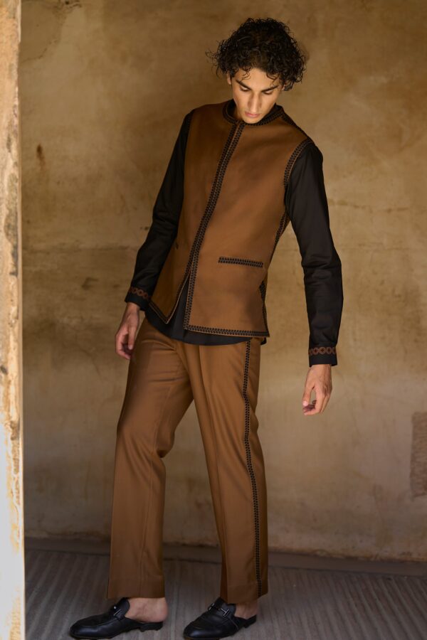 Border Embroidered Bandi, Shirt and Pant - Image 29